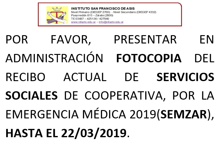 Aviso Administracion ISFA