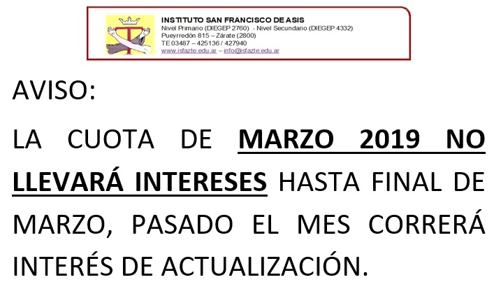 Aviso Administracion ISFA