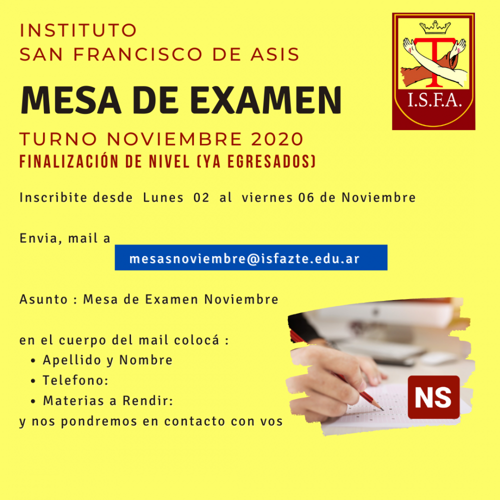 Mesa de Exámenes